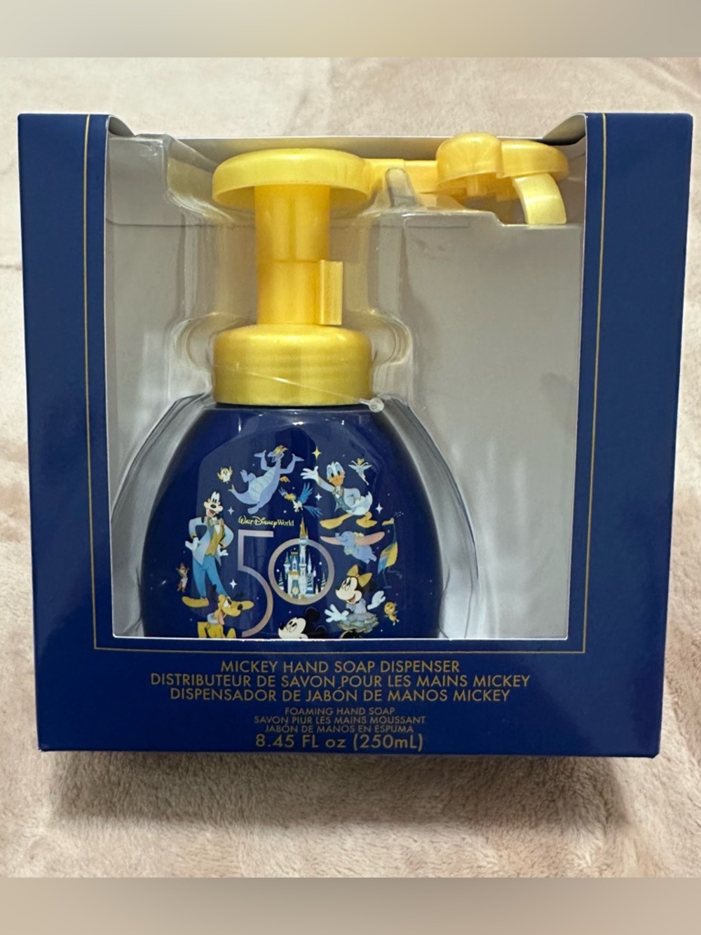 NEW Disneyworld 50th Anniversary Mickey Hand Soap Dispenser Foaming Hand Soap